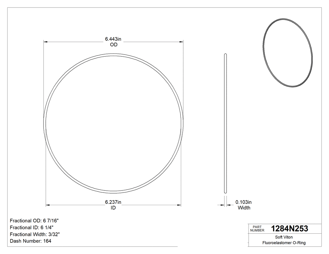 Technical drawing - 1284N253